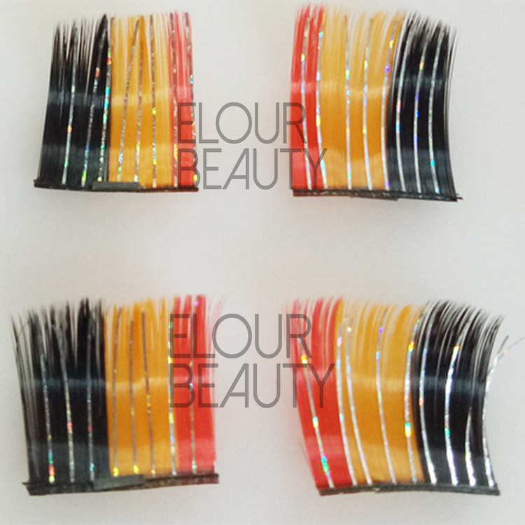 	Colored magnetic false eyelashes China manufacturer EA34